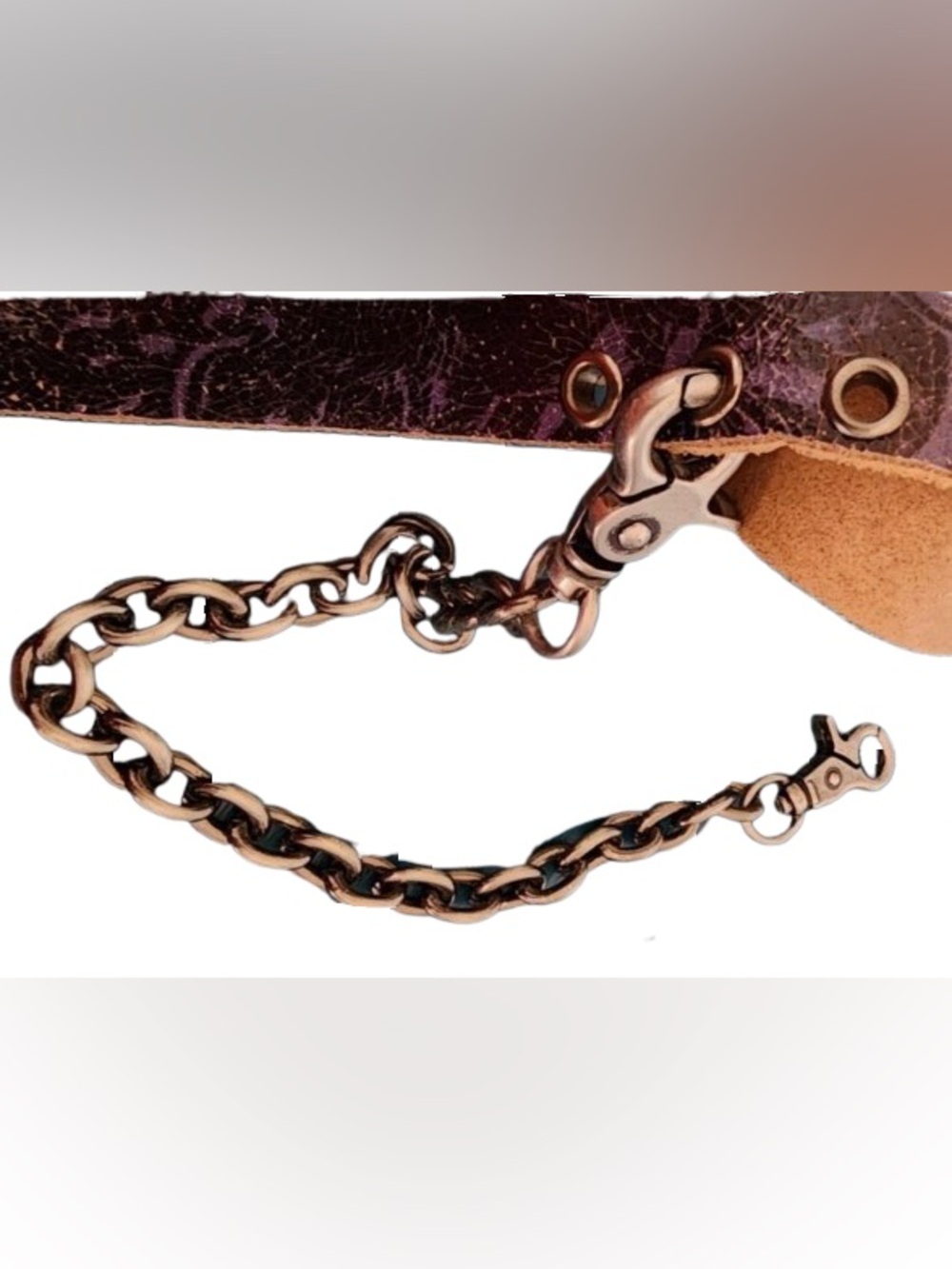 Ed Hardy by Christian Audigier Vintage Y2K Tattoo Belt With Chain (Size L) - EUC - Picture 6 of 10